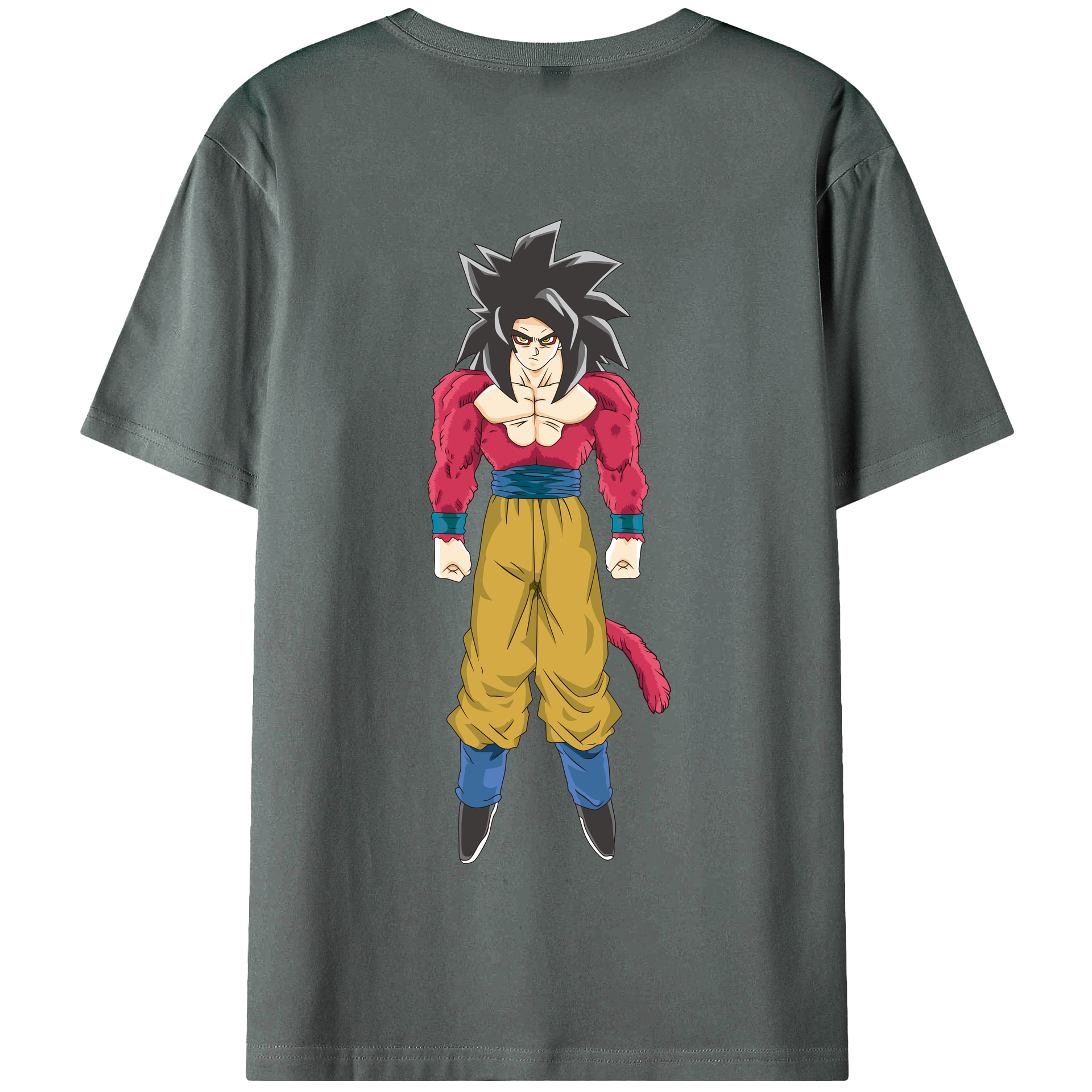 （画像用） ドラゴンボール 孫悟空（そん ごくう）Son Goku カカロット DRAGON BALL Kakarotto 綿100％半袖Tシャツ（背面プリント）